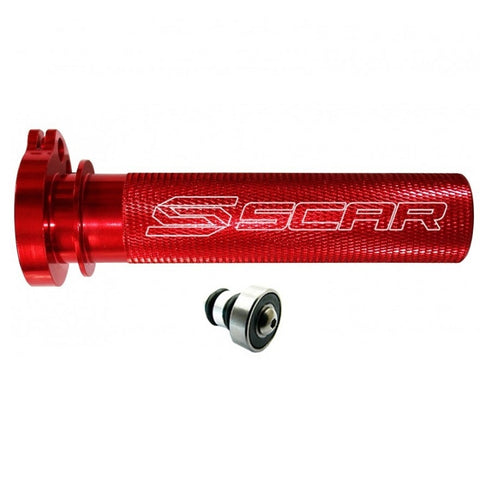 Cana de Acelerador em Alumínio SCAR HONDA CRF 250 R/X/RX 04-21, CRF 450 R/X/RX 02-21, CRF 45O L/RL 19-21 Vermelho