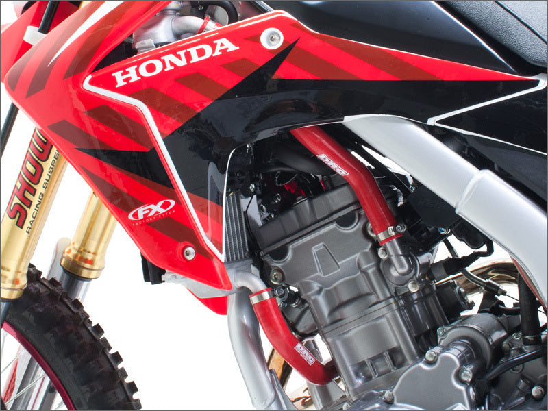 Tubos de radiador DRC para HONDA CRF Vermelho