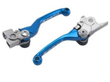 Par Manetes Articuladas ZETA para TM EN/MX 2T e 4T 20-22 Azul (Bombas BREMBO)