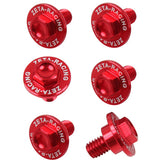 Kit Parafusos Alumínio ZETA para Protecção de Forquilha KAWASAKI KX / KX-F / KX-X / KLX Vermelho (ver modelos)