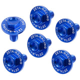 Kit Parafusos Alumínio ZETA para Protecção de Forquilha GAS GAS EC/EC-F/MC/MC-F 21-23 Azul