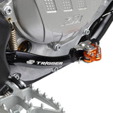 Pedal de Travão ZETA TRIGGER para HUSQVARNA TC 250 14-16, FC 250/350/450 14-15, TE 250/300, FE 250/350/450/501 14-16 Laranja