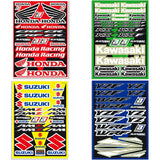 Folha de Autocolantes BLACKBIRD RACING UNIVERSAL HONDA/ KAWASAKI/ SUZUKI/ YAMAHA 50x35 cm