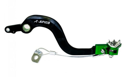 Pedal de Travão APICO para KAWASAKI KX 250F 21-25, KX 250X 21-25, KX 450F 06-25, KX 450X 21-25 Preto/Verde