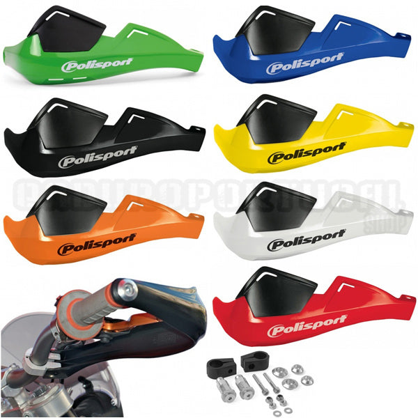 Protecções de Mãos POLISPORT EVOLUTION INTEGRAL + Kit de Montagem Universal (guiador 22 mm)