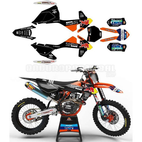 Kit de Autocolantes GO PRO KTM SX/SX-F 16-18 e EXC/EXC-F 17-19 BLACK EDITION