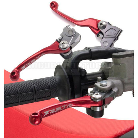 Par Manetes Articuladas ZETA BETA RR 2T 13-25, RR 4T 12-25, X-TRAINER 15-25 FP Vermelho (3 dedos)