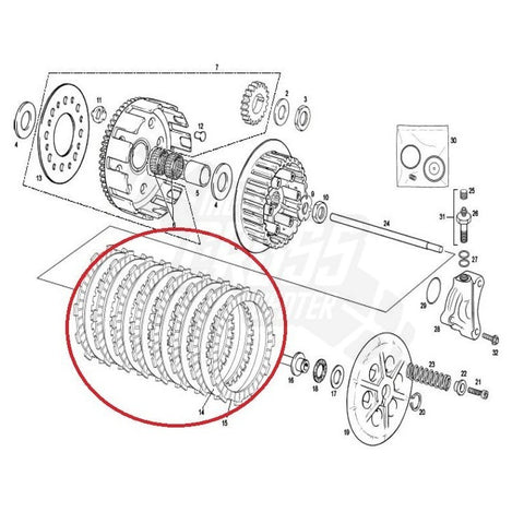 Conjunto de Discos Separadores de Embraiagem GAS GAS EC 200-515