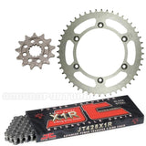 Kit Transmissão Completo Aço Pinhão JT/ Cremalheira AFAM/ Corrente JT para AJP PR4 125 ENDURO 04-15