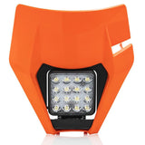 Porta-farol com Óptica Led ACERBIS VSL KTM EXC 250/300 18-19, EXC-F 250/350/450/500 17-19 Laranja