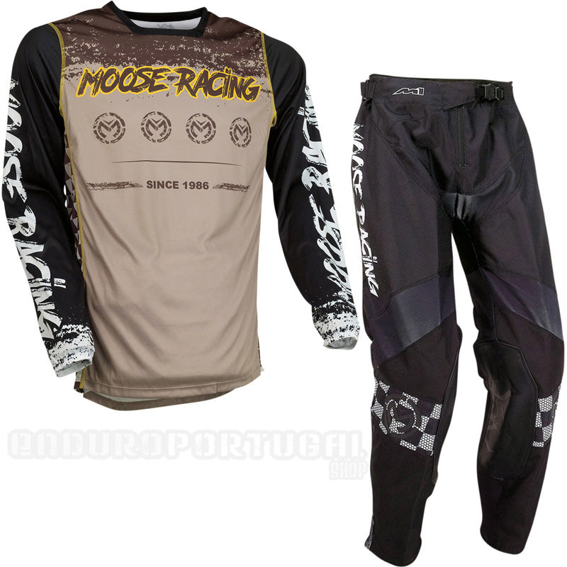 Conjunto MOOSE RACING M1 Preto/Amarelo 2022