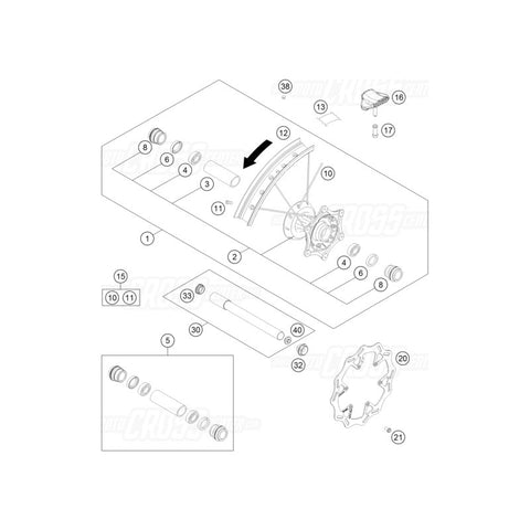 Disco travão dianteiro HUSQVARNA 16-17 - D: 260 MM (Ref. 20)