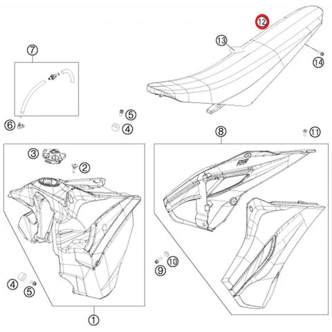 Assento Original HUSQVARNA TE/FE 2015
