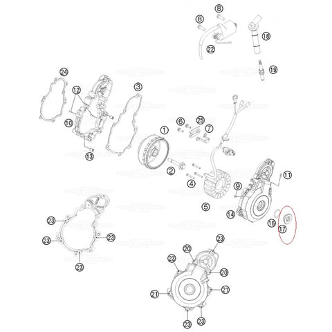 FACTORY IGNITION COVER PLUG (Ref. 17)
