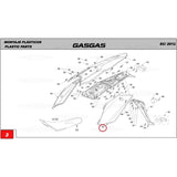 Porta Número Esquerdo Branco GAS GAS 2012