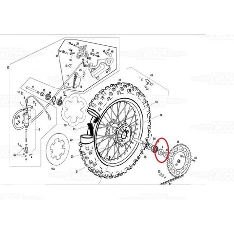 Retentor Roda Traseira Lado Cremalheira GAS GAS