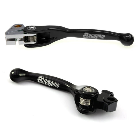 Par de Manetes Articuladas RACEPRO RL#3 KAWASAKI KX 250F 13-20, KX 450F 13-18 Preto